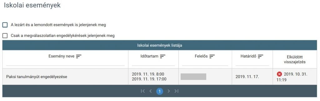 Elutasított – piros iksz